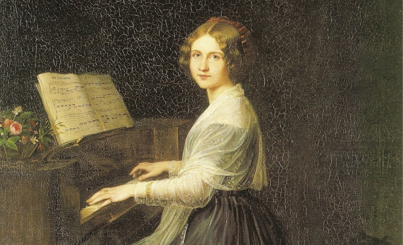 Jenny Lind-Goldschmidt, Gemälde von J.L.Asher - Scan aus Eckart Kleßmann: Die Mendelsohns, Bilder aus einer deutschen Familie, Artemis Verlag 1990, ISBN:3-7608-1020-9, S. 162, Gemeinfrei, https://commons.wikimedia.org/w/index.php?curid=6117402