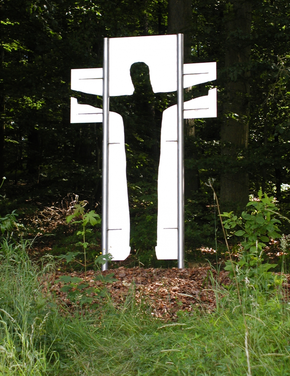 Kunstwerk 05-Ausblick-a-auf dem Weg Der Besinnung in Bad Kissingen, Künsterl Helmut Droll, Foto Brigitte Droll