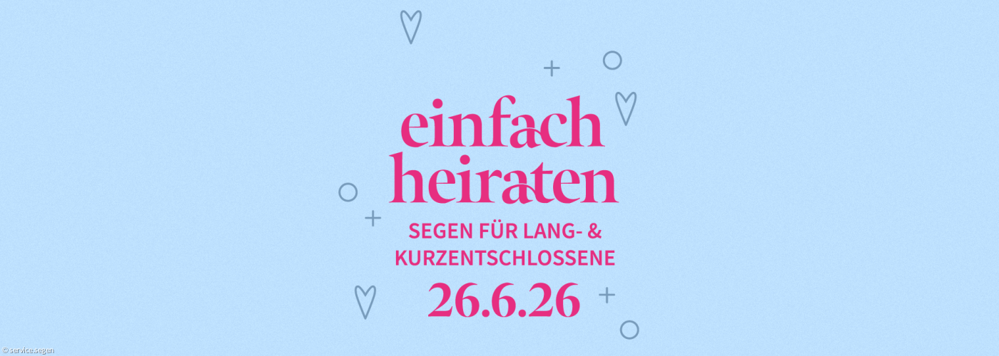 Das Logo der diesjährigen Aktion mit dem Schriftzug: Einfach Heiraten 26.6.26