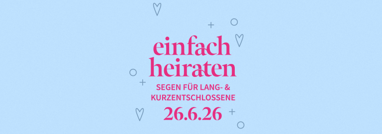 Das Logo der diesjährigen Aktion mit dem Schriftzug: Einfach Heiraten 26.6.26